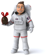 Fun astronaut - 3D Illustration