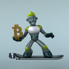 Green Robot - 3D Illustration