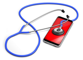 Stethoscope connected into a smartphone