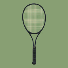 Tennis racket, vector flat style isolated illustration