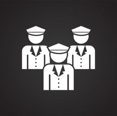 Airport related icon on background for graphic and web design. Simple vector sign. Internet concept symbol for website button or mobile app.