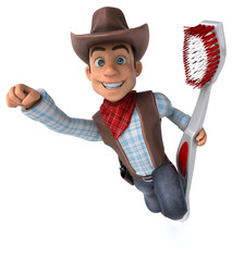 Fun Cowboy - 3D Illustration