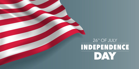 Liberia happy independence day greeting card, banner with template text vector illustration