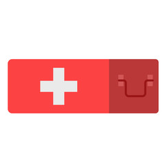 First aid kit isolated on white background