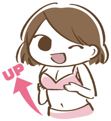 バストアップ　美容　女性