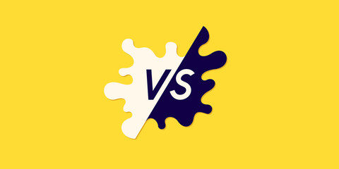 Bright poster symbols of confrontation VS. Vector illustration