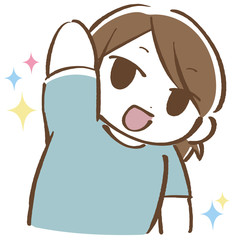 ワキ汗がない女性