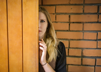 Portrait of beautiful young woman.