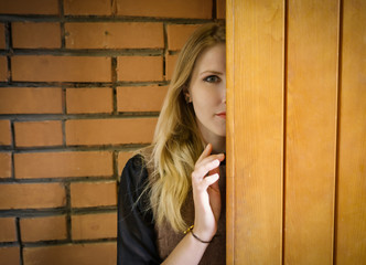 Fototapeta premium Portrait of beautiful young woman.