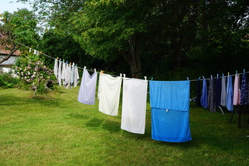 Washing line in garden