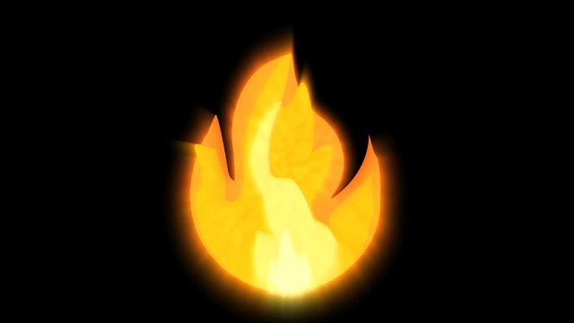 Cartoon flame animation. Flame background and texture.cartoon fire animation. 4k video