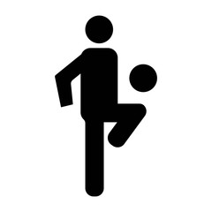 Fototapeta premium Soccer black icon. Football monochrome icon in simple and trendy flat style isolated on white background.- vector
