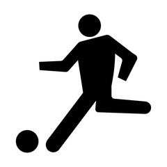 Soccer black icon. Football monochrome icon in simple and trendy flat style isolated on white background.- vector