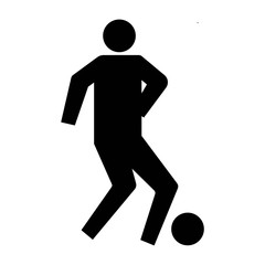 Soccer black icon. Football monochrome icon in simple and trendy flat style isolated on white background.- vector