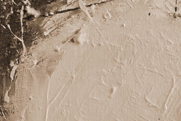 Creative abstract hand painted background, wallpaper, texture. Abstract composition for design elements. Close-up fragment of acrylic painting on canvas with brush strokes. Abstract art background.