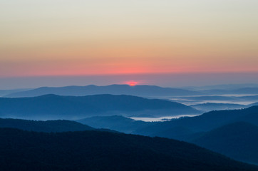 Świt w bieszczadach