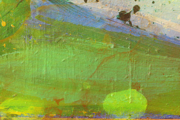 Creative abstract hand painted background, wallpaper, texture. Abstract composition for design elements. Close-up fragment of acrylic painting on canvas with brush strokes. Abstract art background.