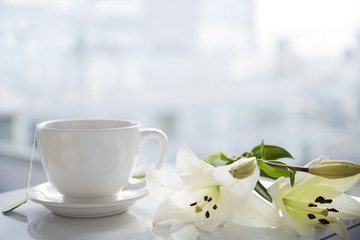 Teacup with flowers