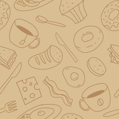 Kitchen pattern seamless design graphic