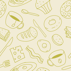 Kitchen pattern seamless design graphic