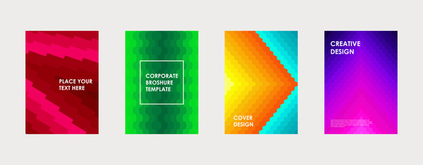 Obraz na płótnie Canvas Colorful book or corporate brochure cover design template.