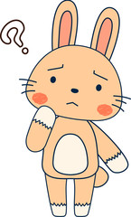 Full-length illustration of the cute brown Rabbit character