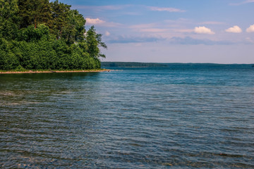 Summer landscape on the lake. landscape on the lake