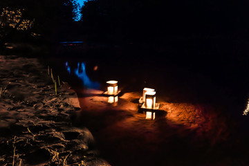 Toro Nagashi Floating Lanterns at the Obon Festival