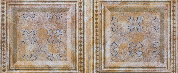 marble tile with floral pattern for the kitchen