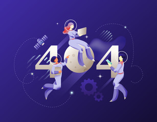 Naklejka premium 404 Error Page Illustration