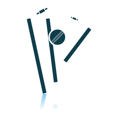 Cricket Wicket Icon - obrazy, fototapety, plakaty