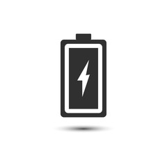Battery icon isolated on white background. Vector illustration.