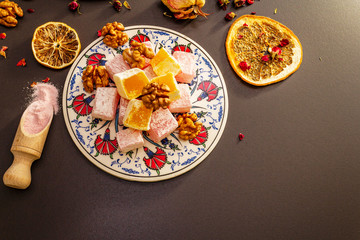 Eastern sweets. Traditional Turkish delight