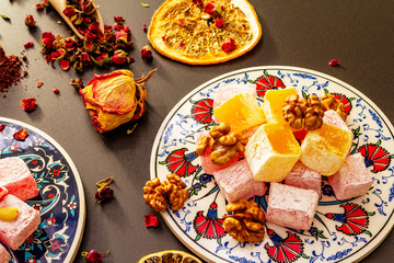 Eastern sweets. Traditional Turkish delight