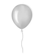 Blank balloon isolated on white background, vector mockup for design.