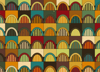 イラスト　背景　模様　レトロ