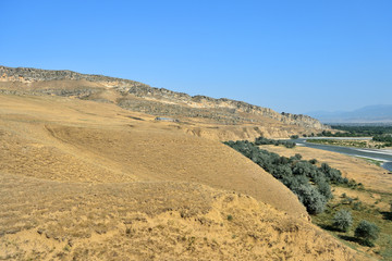 Beautiful landscape with mountains and river, Georgia