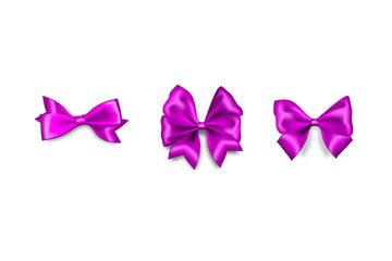 Holiday satin gift bow knot ribbon lavender lilac 