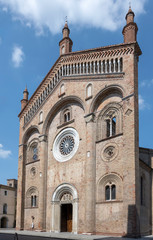 cathedral Romanesque facade, Crema, Italy