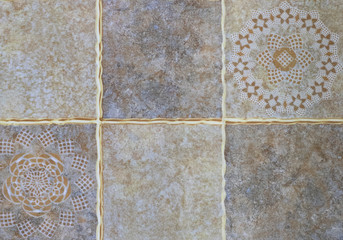 ceramic tile with abstract geometric mosaic pattern for the kitchen
