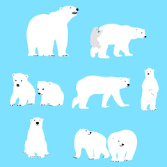 Cute Polar Bear in Simple Style