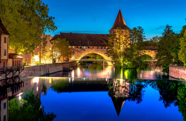 Fototapeta na wymiar View on historic Architecture in Nuremberg, Germany