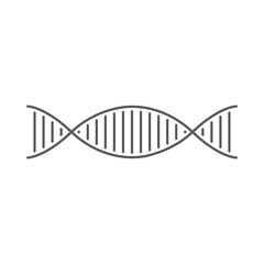 DNA structure vector icon isolated on white background