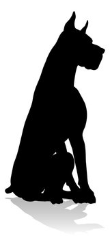 recommend clip art: A detailed animal silhouette of a pet dog