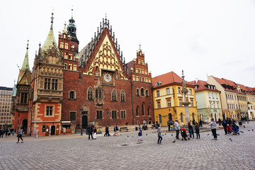 Fototapeta premium Market Square in Wroclaw in Poland