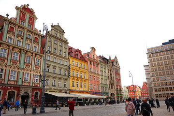 Fototapeta na wymiar Market Square in Wroclaw in Poland