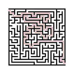Labyrinth shape design element.
