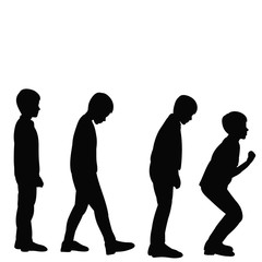 Obraz premium silhouette of a guy, a boy stand