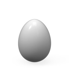 White egg isolated.