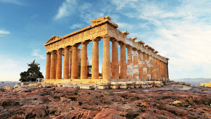 Parthenon op de Akropolis, Athene, Griekenland. Niemand
